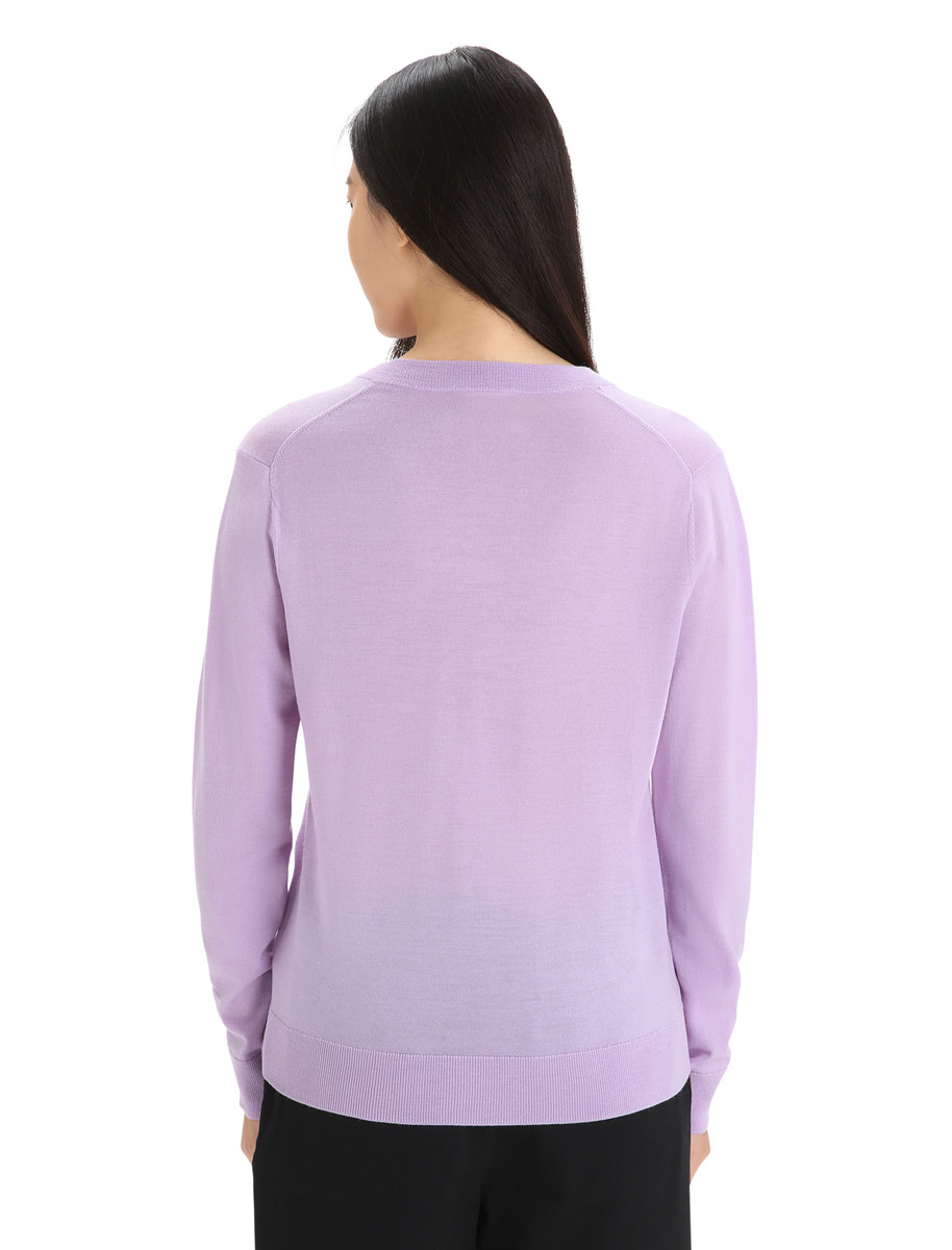 Icebreaker Wilcox LS V Merino Strickpullover Damen Icebreaker Wilcox LS V Merino Strickpullover Damen