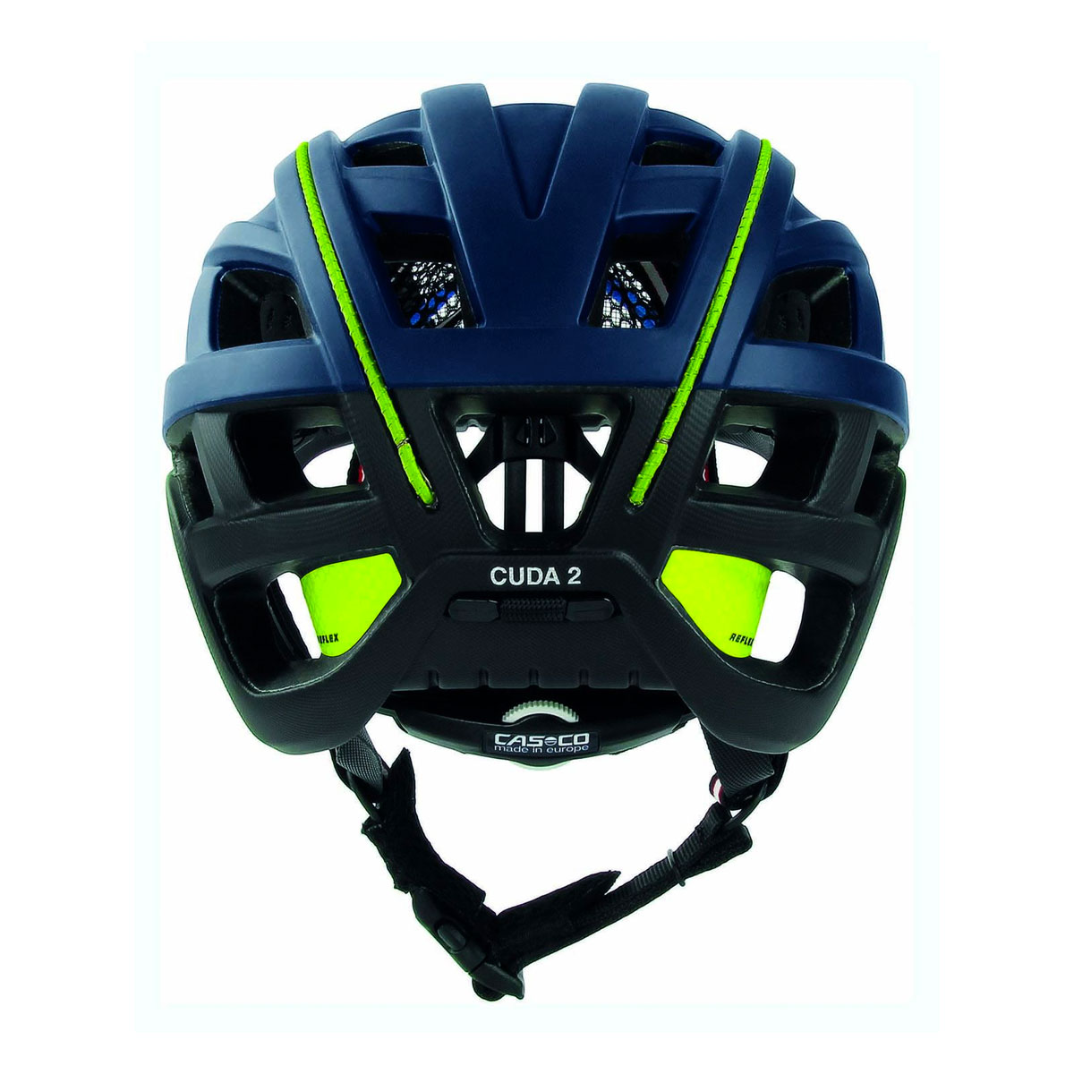 Casco Cuda 2 Fahrradhelm CASCO_Cuda2_Blue_NeonYellow_Matte_back_cmyk_04-1605