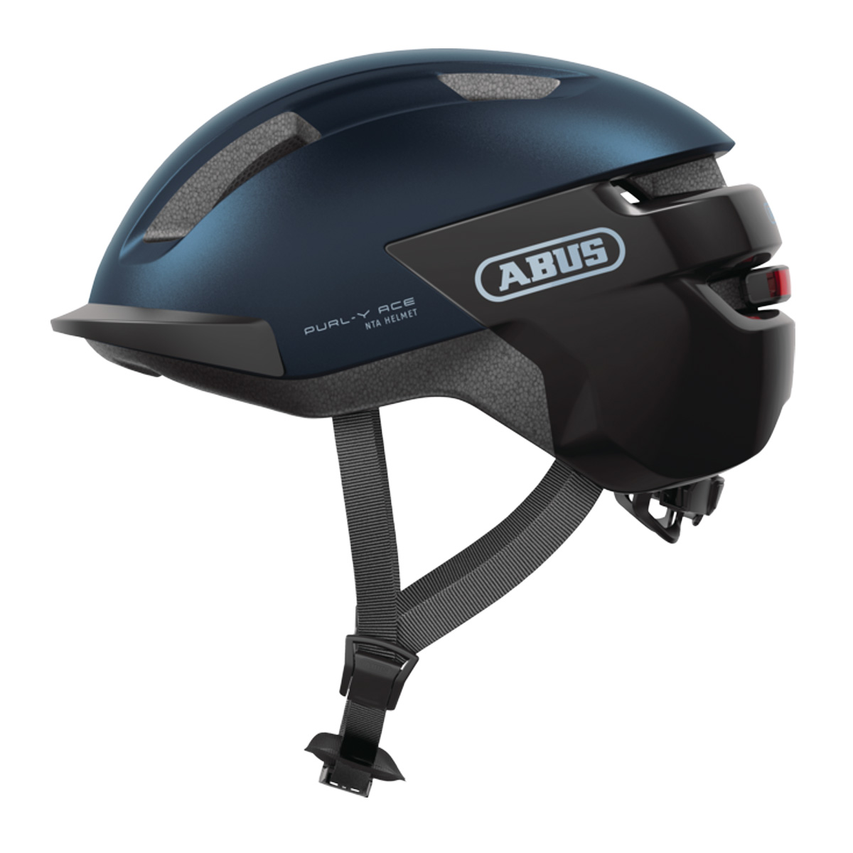 ABUS PURL-Y ACE Helm City Beleuchtung Licht Unisex midnight blue dunkelblau ABUS PURL-Y ACE Helm City Beleuchtung Licht Unisex midnight blue dunkelblau Seitansicht
