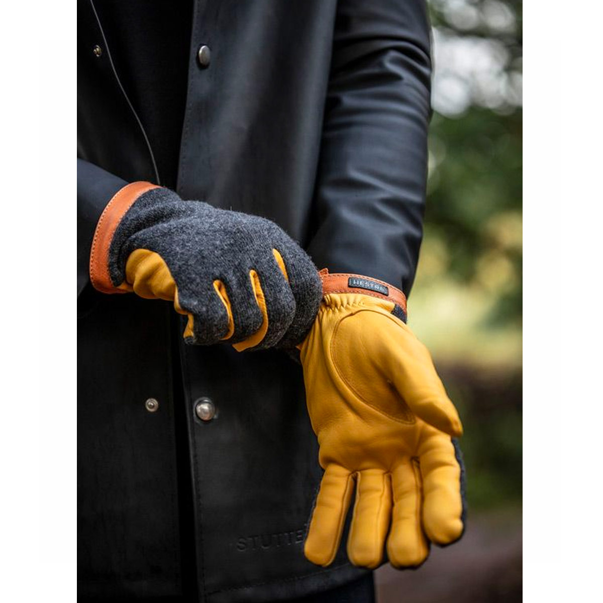 Hestra Deerskin Wool Tricot Leder Handschuhe Herren Deerskin-Wool-Tricot