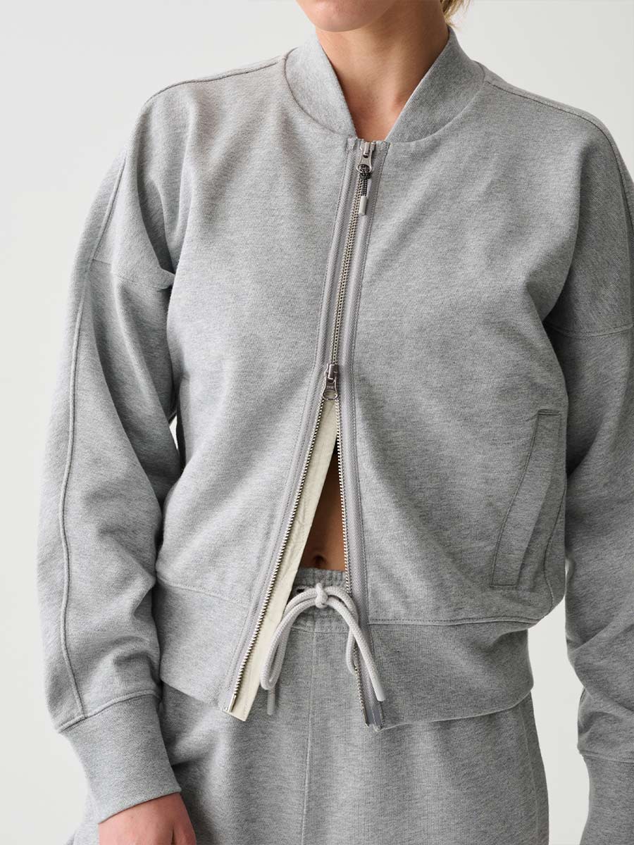 MAAP Essentials Zip Crew Sweatjacke Damen  Maap_MPWTO241224_GYML-Essentials-Zip-Crew_Grey-Marle_Aero_06