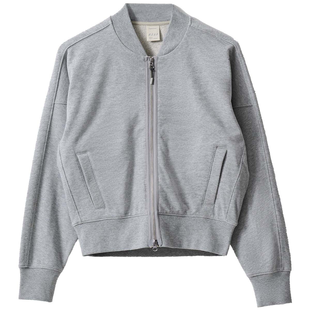 MAAP Essentials Zip Crew Sweatjacke Damen  Maap_MPWTO241224_GYML-Essentials-Zip-Crew_Grey-Marle_Aero_01, Vlies, Strickwaren, Pullover, Sweatshirt, Jacke
