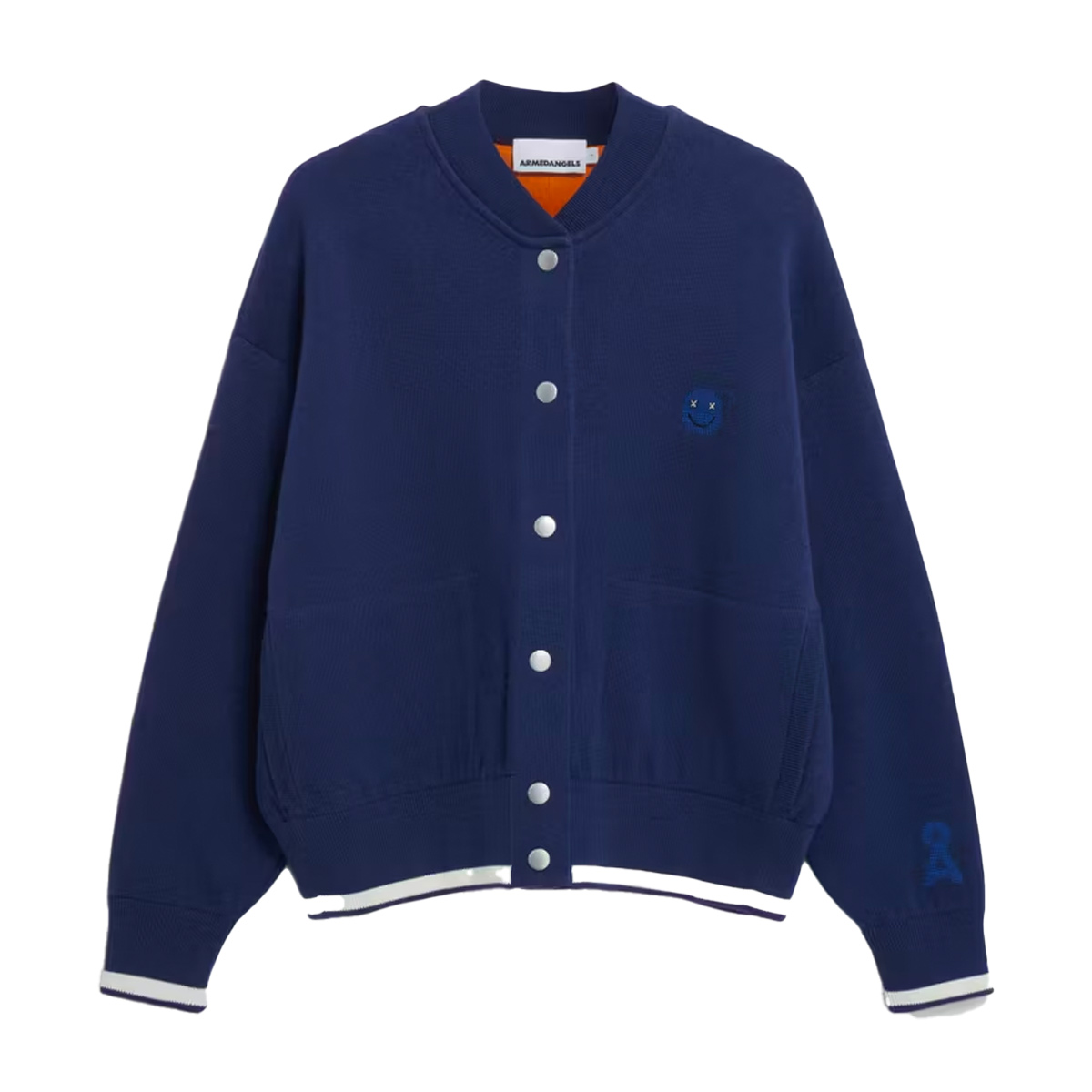 ARMEDANGELS Aalison Blouson Jacke Damen Armedangels_AALISON-Jacke-Damen_blue-noon-light-tangerine_01