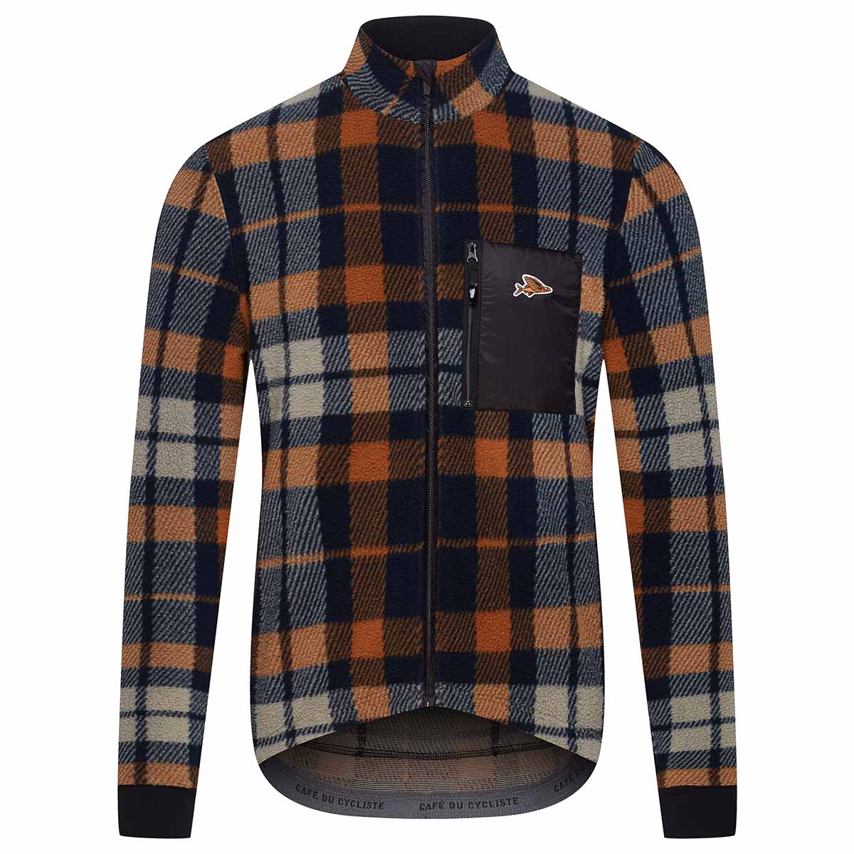 Café du Cycliste Solange Langarm Radtrikot Herren Cafe_du_Cycliste-Solange_Long_Sleeve_Mountain_Style_Gravel_Jersey-Navy_Orange-1