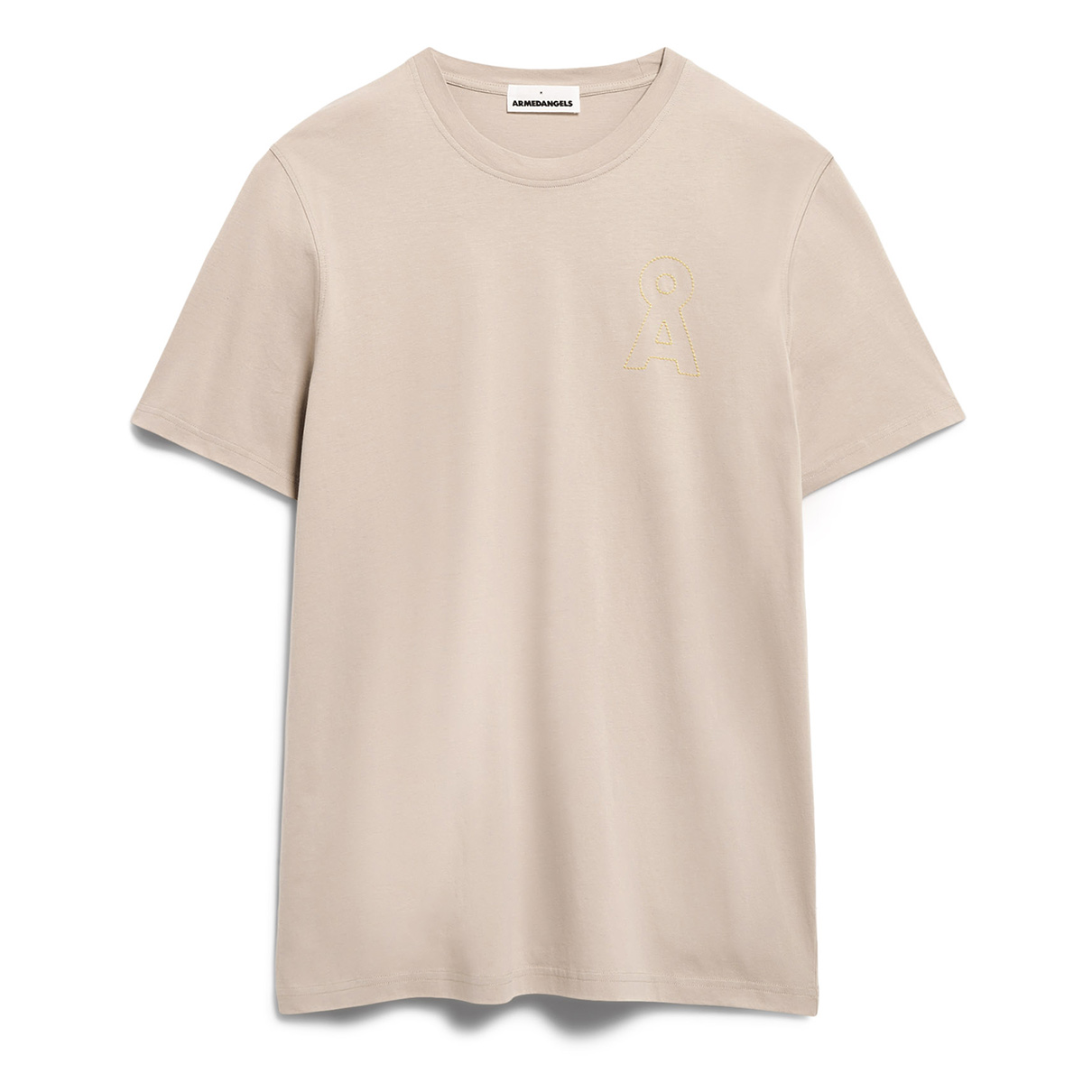 ARMEDANGELS Aadoni College Embro T-Shirt Herren AA30006038_AADONI-COLLEGE-EMBRO_sand-stone_01