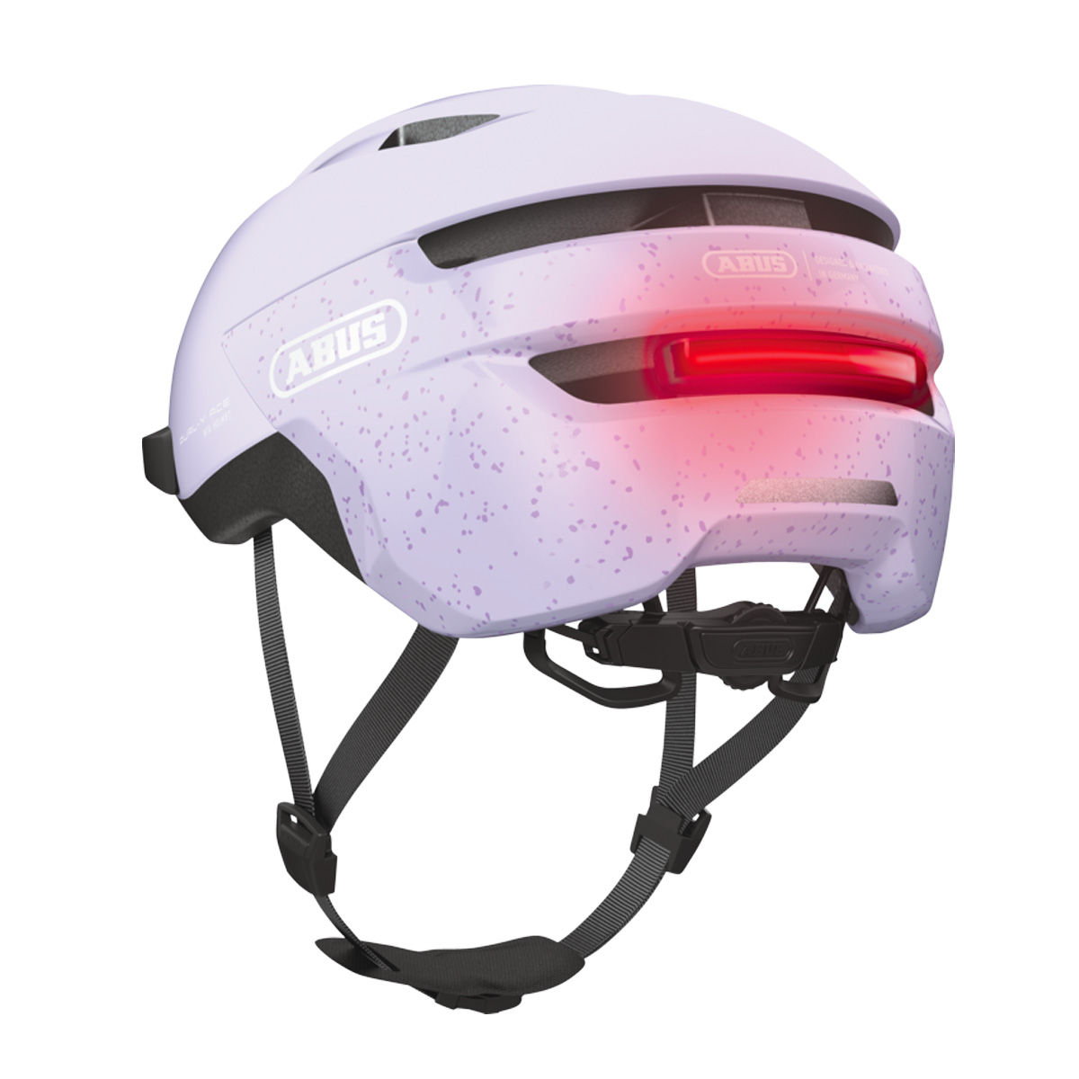 ABUS PURL-Y ACE Helm City Beleuchtung Licht Unisex light lavender helles lila ABUS PURL-Y ACE Helm City Beleuchtung Licht Unisex light lavender helles lila schräg hinten