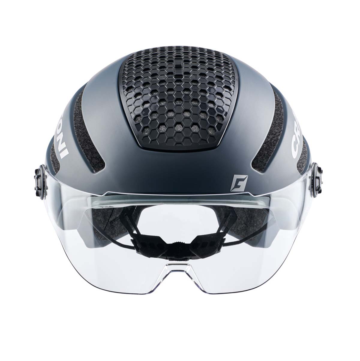 Cratoni Commuter Fahrradhelm mit Visier Commuter-grey-matt-front