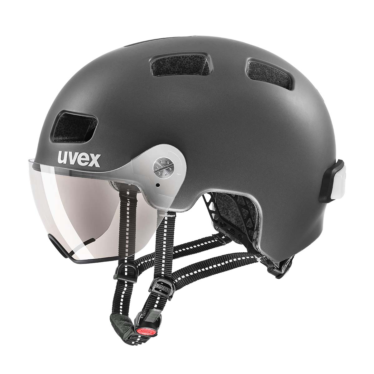 uvex rush visor Fahrradhelm S41002802-uvex-rush-visor-dark-silver_Main
