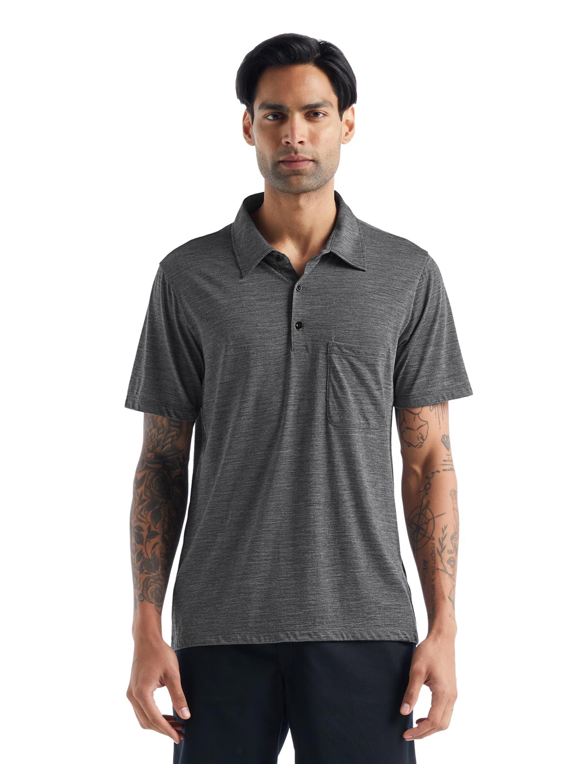 Icebreaker Drayden SS Merino Polo Shirt Herren Icebreaker-SS22-Men-Drayden-SS-Polo-GRITSTONE-HTHR-0A56EI004_1