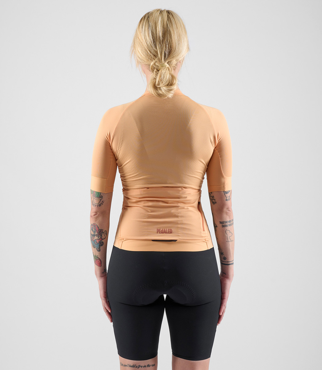 PEdALED Element Lightweight Radtrikot Damen PEdALED_W_ELEMENT_LTW-JERSEY_light-orange_04