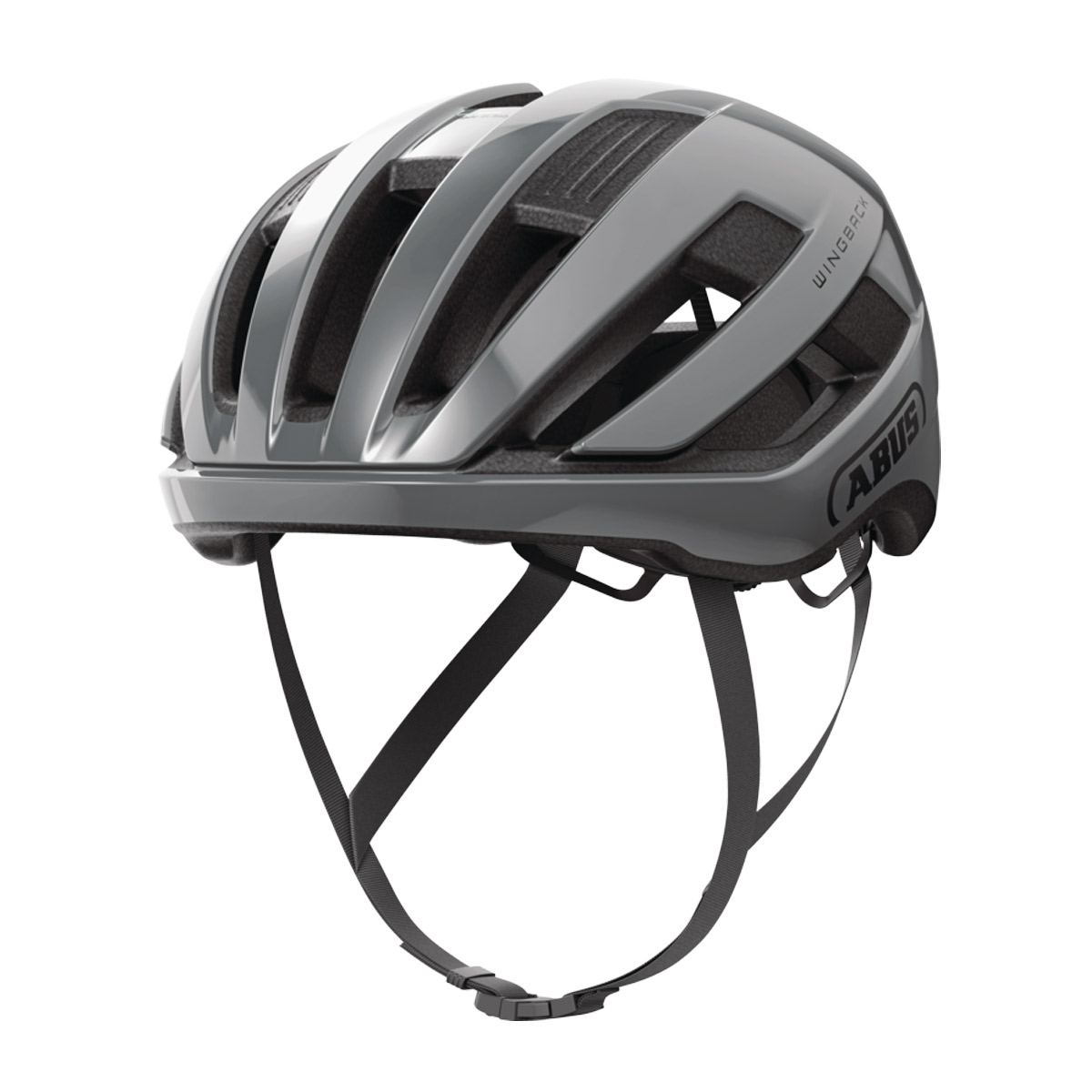 ABUS Helm Wingback Radsport Rennrad Unisex Damen Herren race grey ABUS Helm Wingback Radsport Rennrad Unisex Damen Herren race grey Ansicht schräg vorne