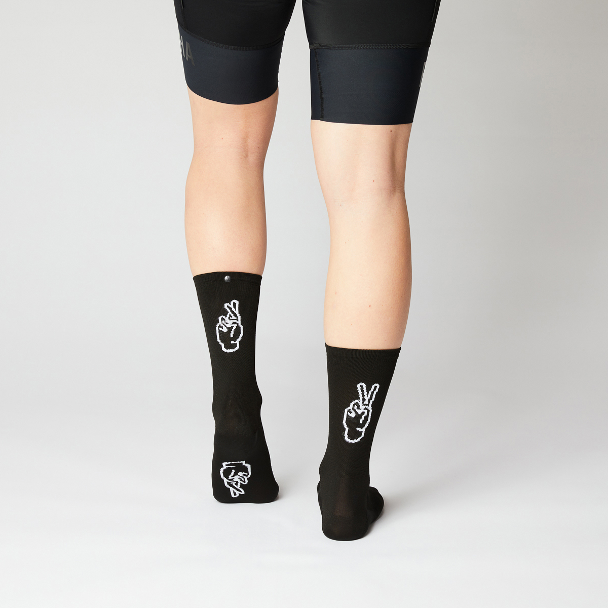 FINGERSCROSSED Rolling Harmony Radsocken Unisex ROLLING-HARMONY-BLACK_F3, Bekleidung, Strumpfwaren, Socke, Knie, Person