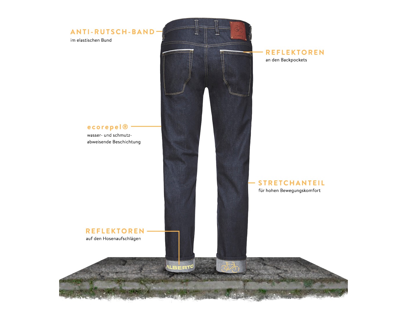 Fahrrad Jeans Speed - Bi-Stretch Dual FX Men