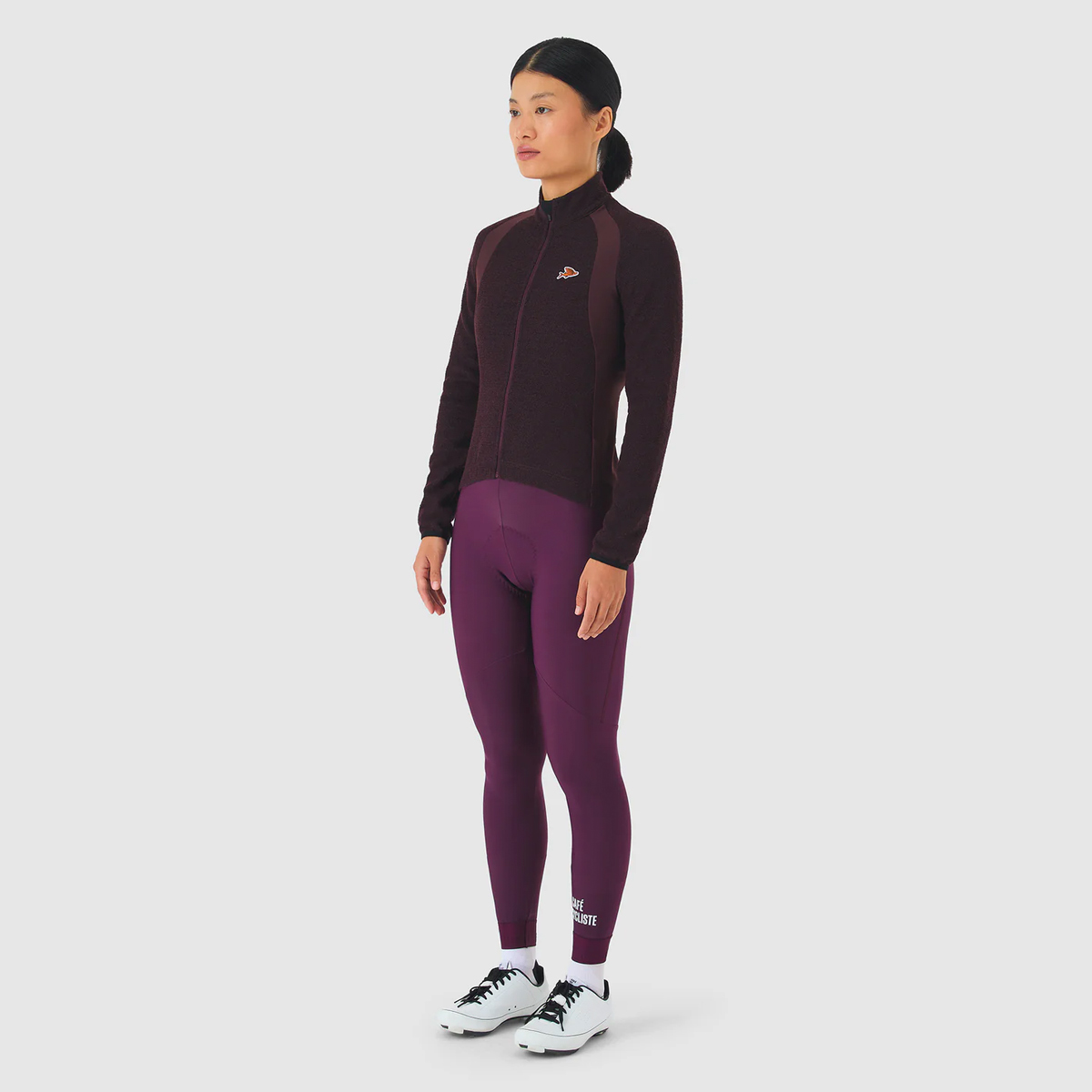 Marguerite Merino Long Sleeve Jersey Women Cafe-du-Cycliste_Marguerite_Merino-Long-Sleeve-Jersey_Women_Quetsche_03