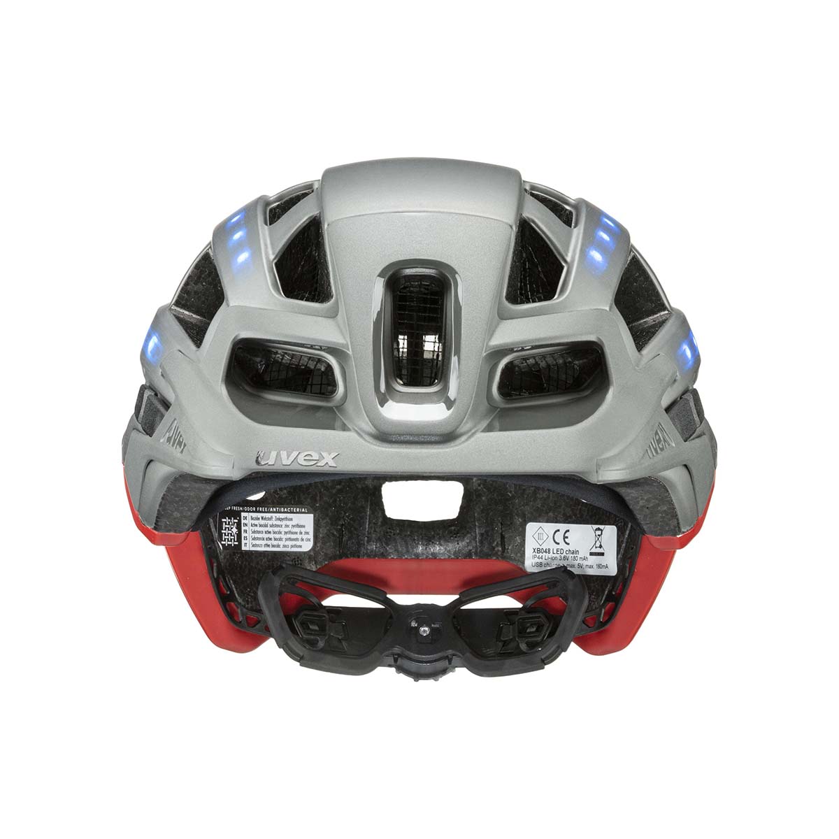 uvex finale light 2.0 Fahrradhelm S41004302-uvex-finale-light-2-silver-red_F2
