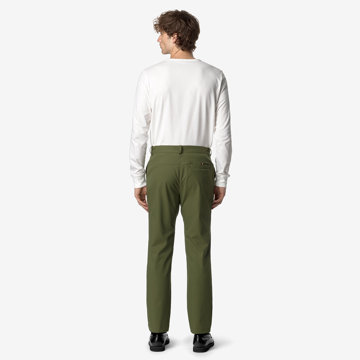 K-WAY Elia Twill Peach Chino Hose Unisex K-Way_ELIA-TWILL-PEACH-Chino-Unisex_Green-Cypress_02