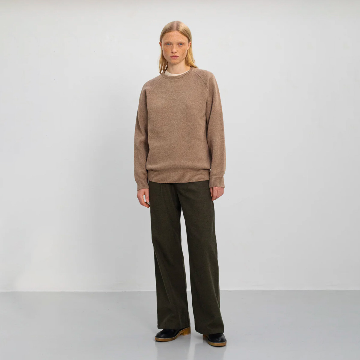 ROTHOLZ Smiley Strickpullover Unisex Rotholz_SmileyKnitSweaterWool-Blend-StoneMelange_07