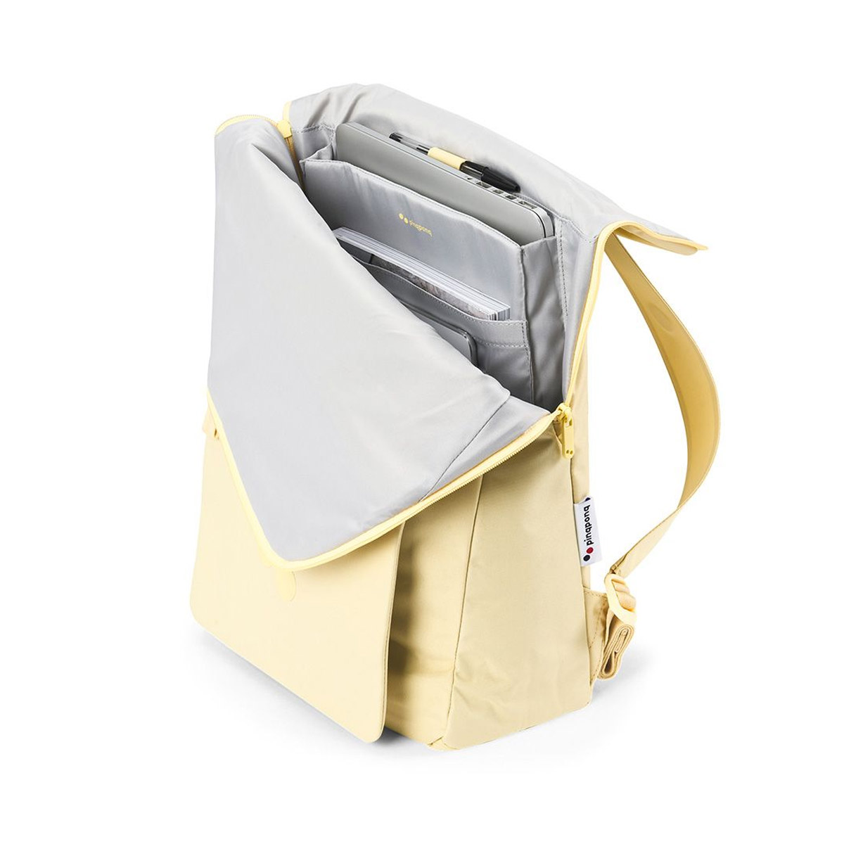 Pinqponq Klak 2 Pure 13L Rucksack pinqponq-PPC-RLT-001-10053-Klak-Buttercream-Yellow-4