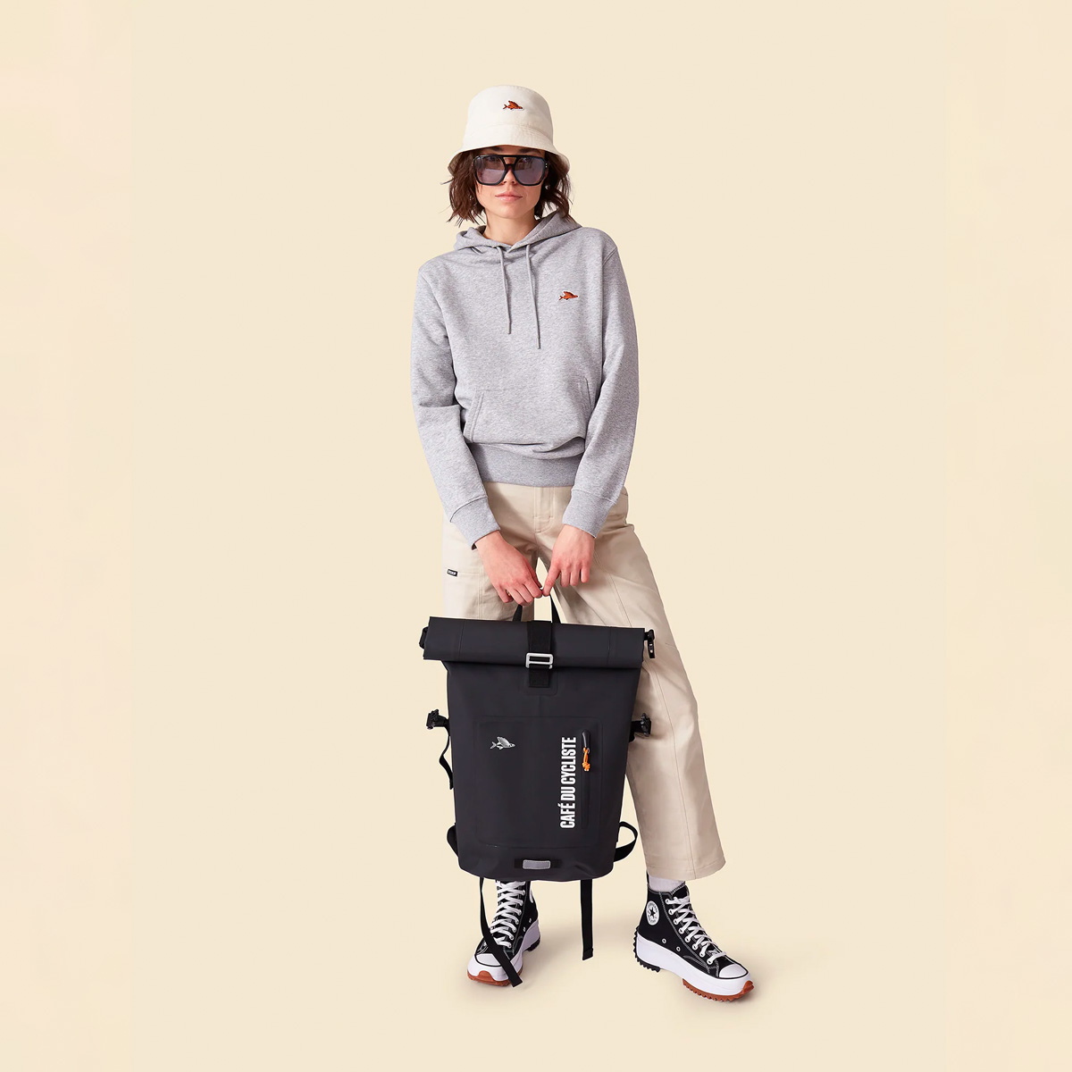 Rolande Hoodie Unisex Cafe_du_Cycliste-Rolande_Sweathsirt-Grey_Melange-05