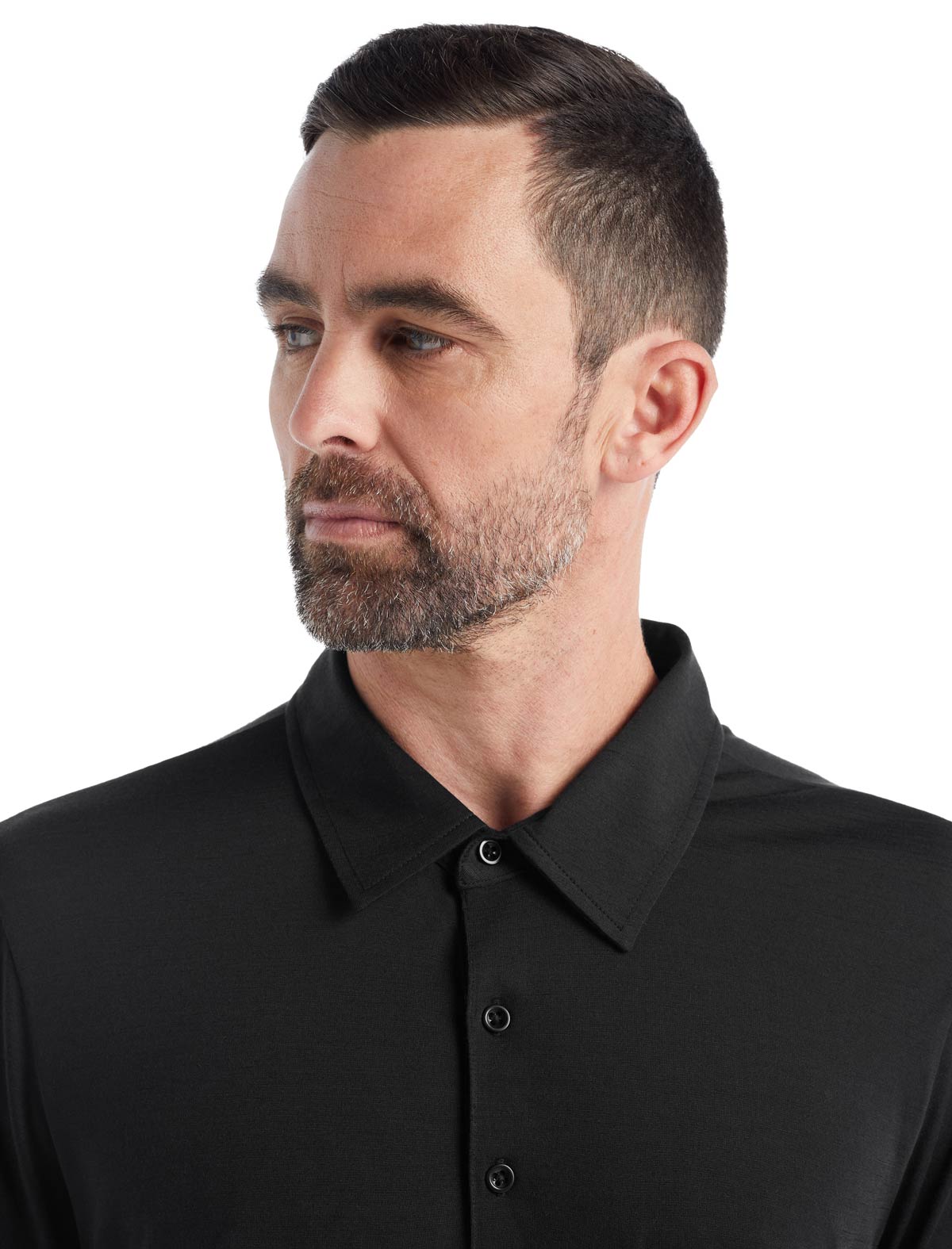 Icebreaker Drayden SS Merino Polo Shirt Herren Icebreaker-SS22-Men-Drayden-SS-Polo-BLACK-0A56EI001_3