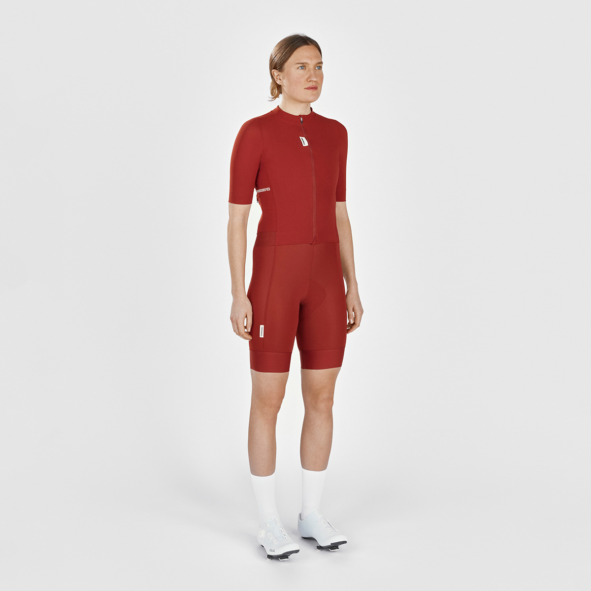 FINGERSCROSSED #ROAD JERSEY Women Rad Trikor Radsport Damen brick rot FINGERSCROSSED #ROAD JERSEY Women Rad Trikor Radsport Damen brick rot on Model vorne