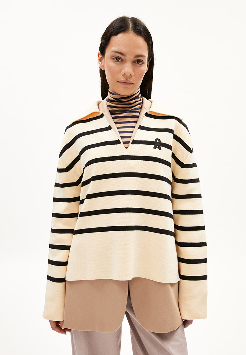 ARMEDANGELS Frejiaas Strickpullover Damen Armedangels_FREJIAAS-STRIPES_oatmilk-black_04