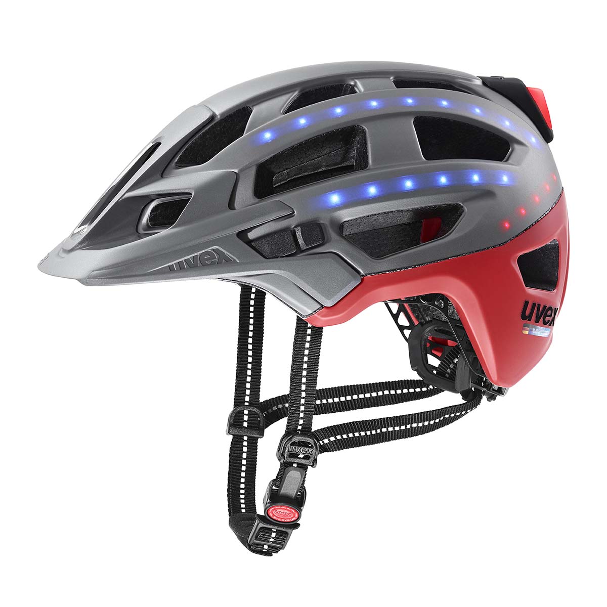 uvex finale light 2.0 Fahrradhelm S41004302-uvex-finale-light-2-silver-red_D1