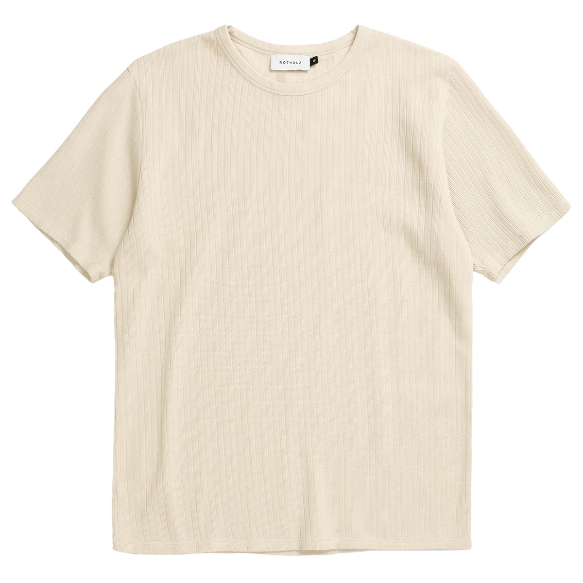 ROTHOLZ Rippstrick T-Shirt Damen Rotholz_RibbedT-ShirtOrganicCotton-SoftSand_01