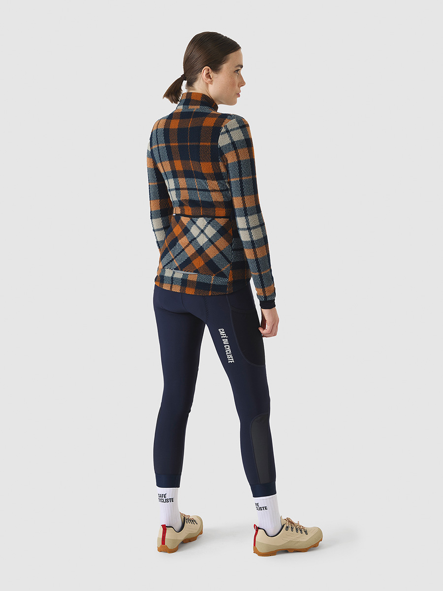 Café du Cycliste Solange Langarm Radtrikot Damen Cafe-du-Cycliste_Solange-Womens-Fleece-Jersey_Nay-Orange_05