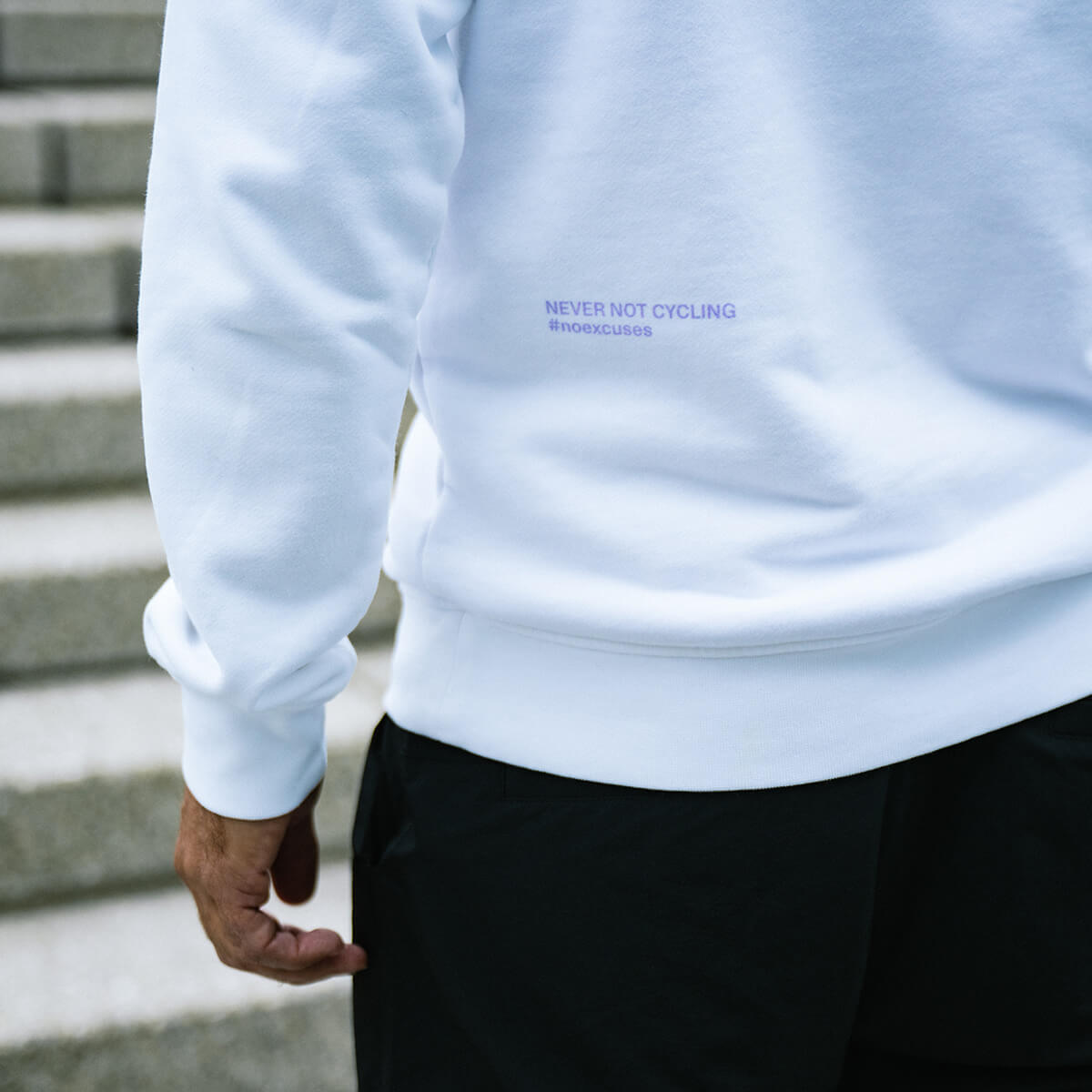 GENVELO Sweatshirt, Rückseite, Print, weiss