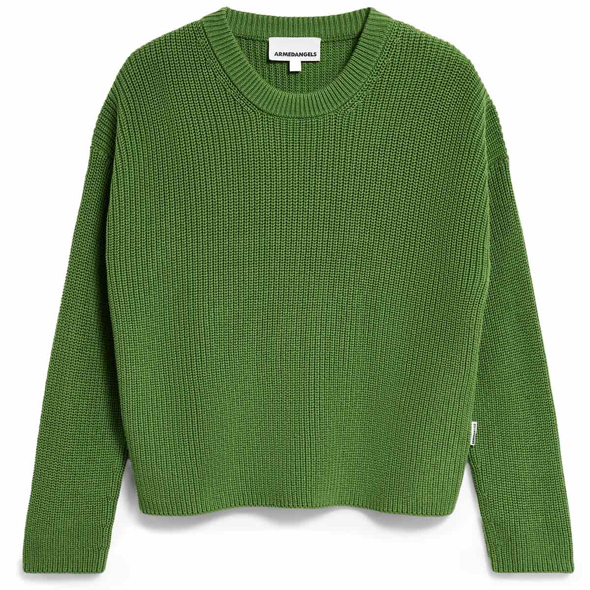 ARMEDANGELS Nuriaas Strickpullover Damen Armedangels_NURIAAS_ivy-green_Pullover_01, Bekleidung, Strickwaren, Pullover, Langarm, Sweatshirt