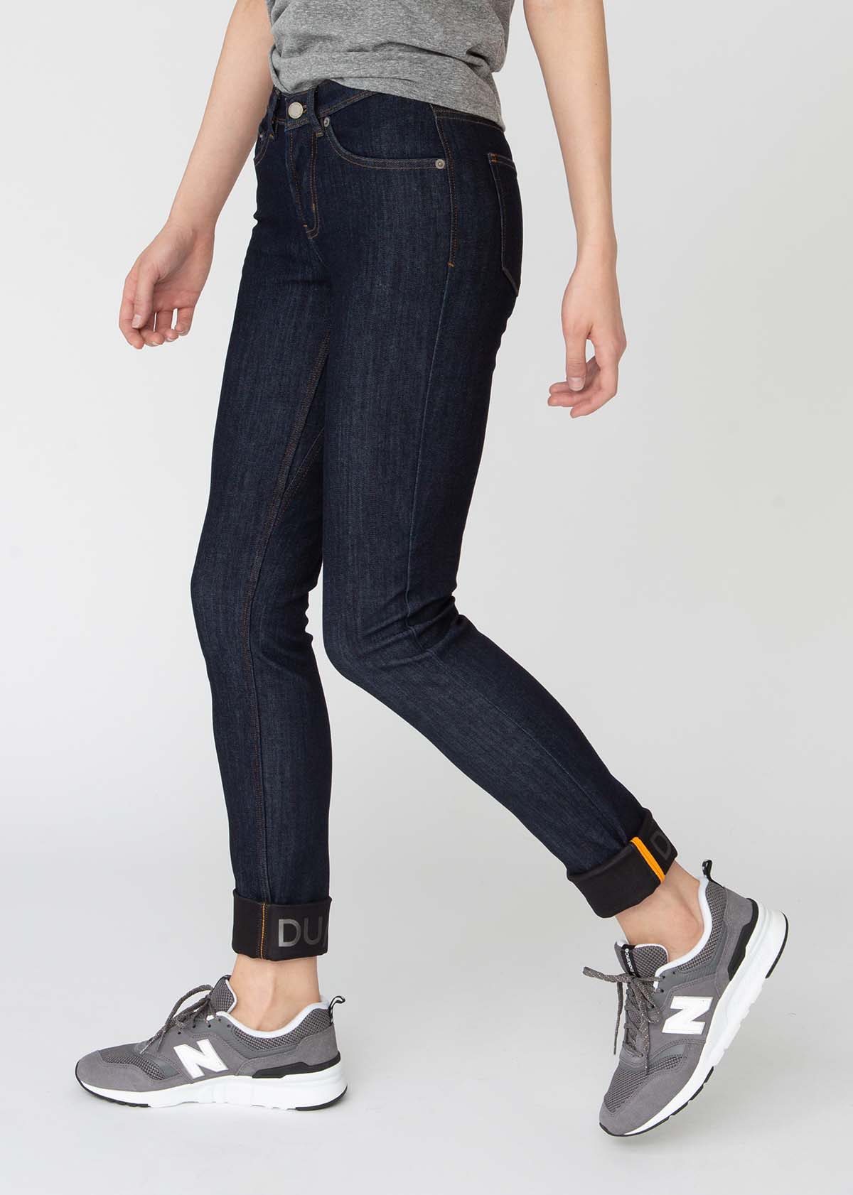 DUER All-Weather Performance Medium Waist Slim Straight Jeans Damen Duer-WFBS3002-AllWeatherSlim_HertiageRinse_SD