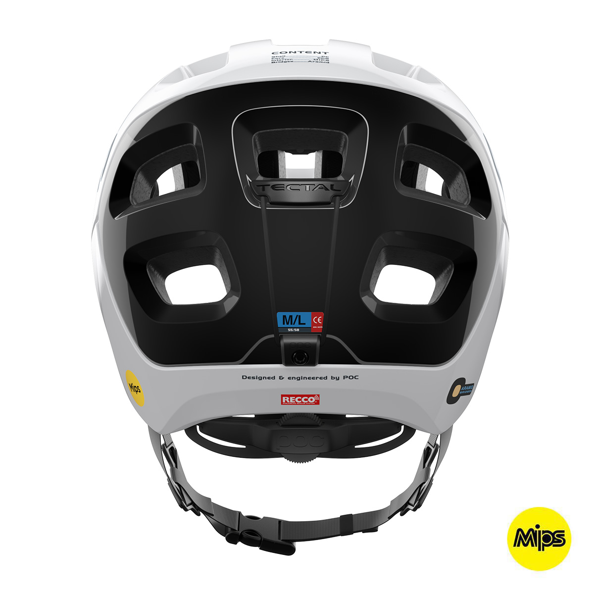 POC Tectal Race MIPS Fahrradhelm PO10580_TectalRaceMIPS_8001_HydrogenWhite_UraniumBlack_04SLR0HSxCWV5KE, Helme, Sturzhelm, Person, American Football spielen, Sport