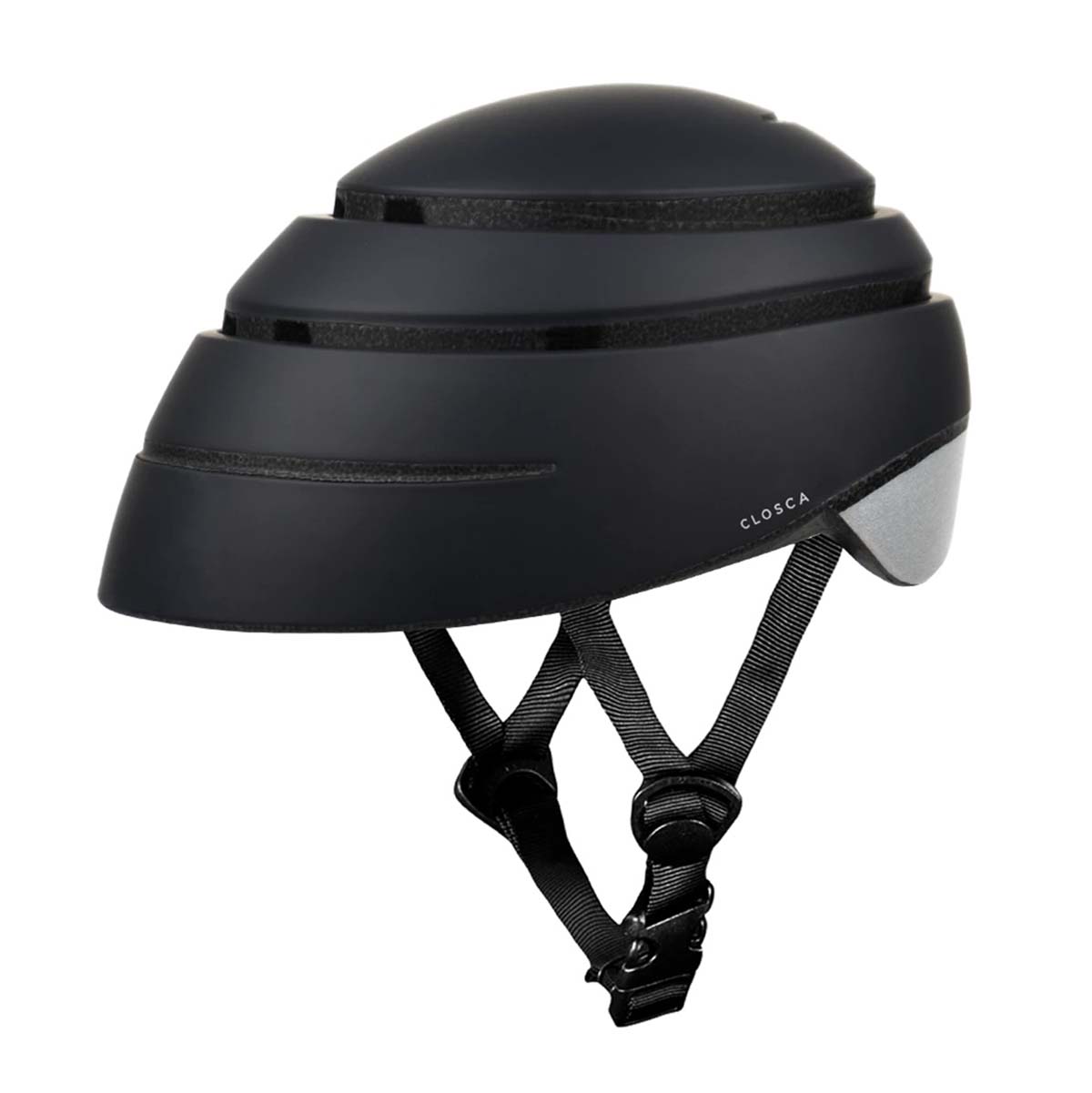 CLOSCA Loop Reflective Fahrrad Falthelm Closca-Loop-Reflective-graphite-seitlich-vorne