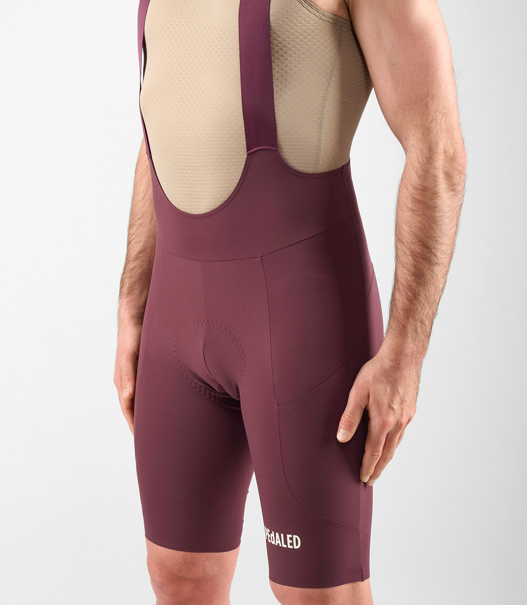 PEdALED Element Lightweight Cargo Bib Fahrradhose Herren PEdALED_ELEMENT-LTW-BIB-SHORTS-BURGUNDY_07