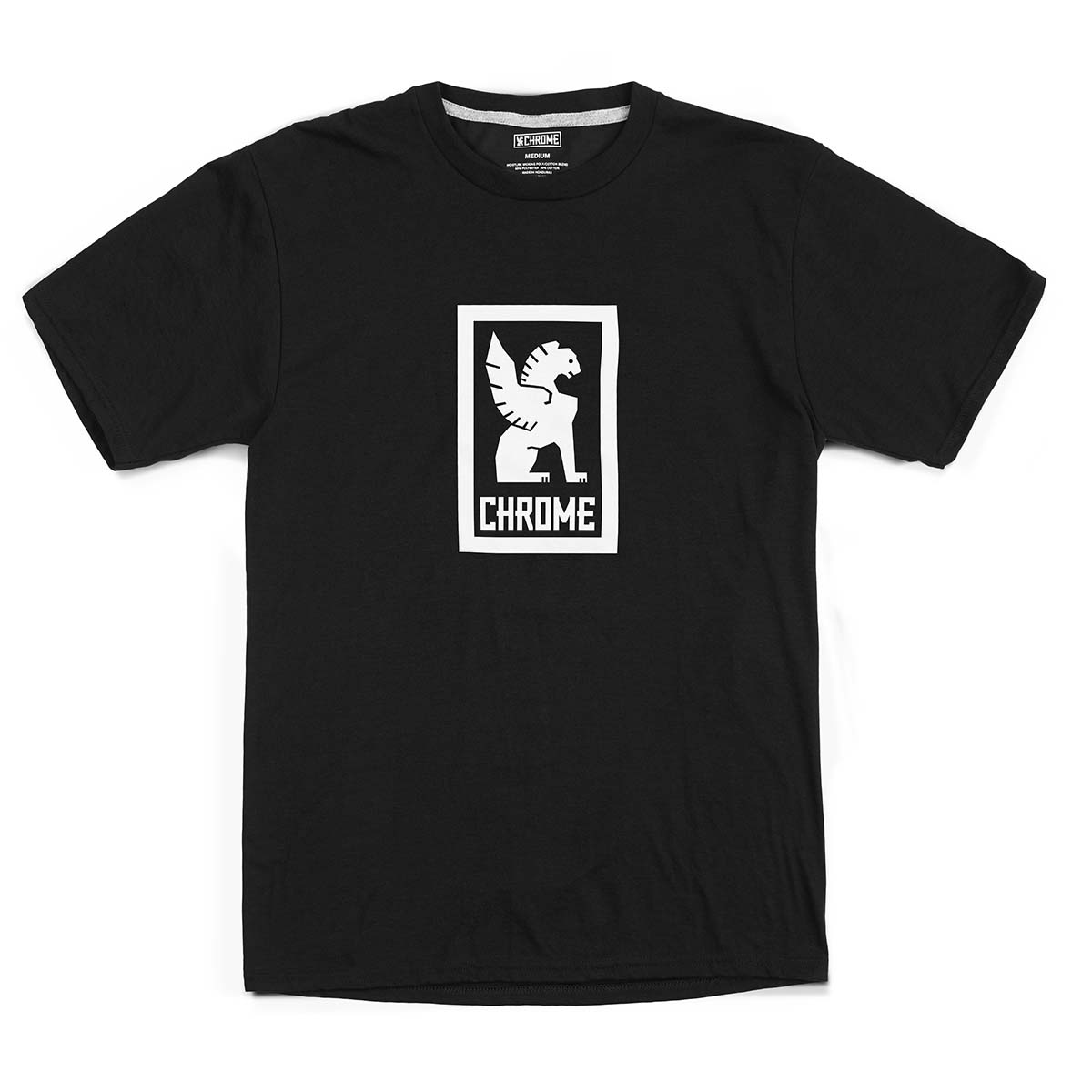 Chrome Industries Vertical Border Logo T-Shirt Herren AP-460-Chrome-Vertical-Border-Logo-Tee-BKWT-1