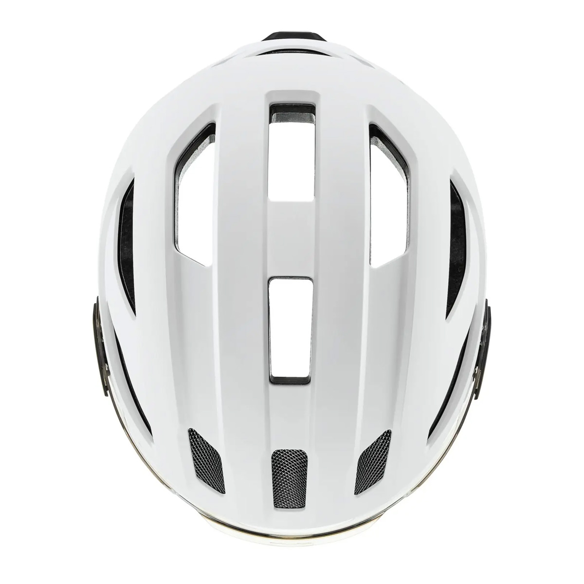 uvex stride visor Helm mit Visier Unisex white matt weiß uvex stride visor Helm mit Visier Unisex white matt weiß von Oben Belüftungsschlitze