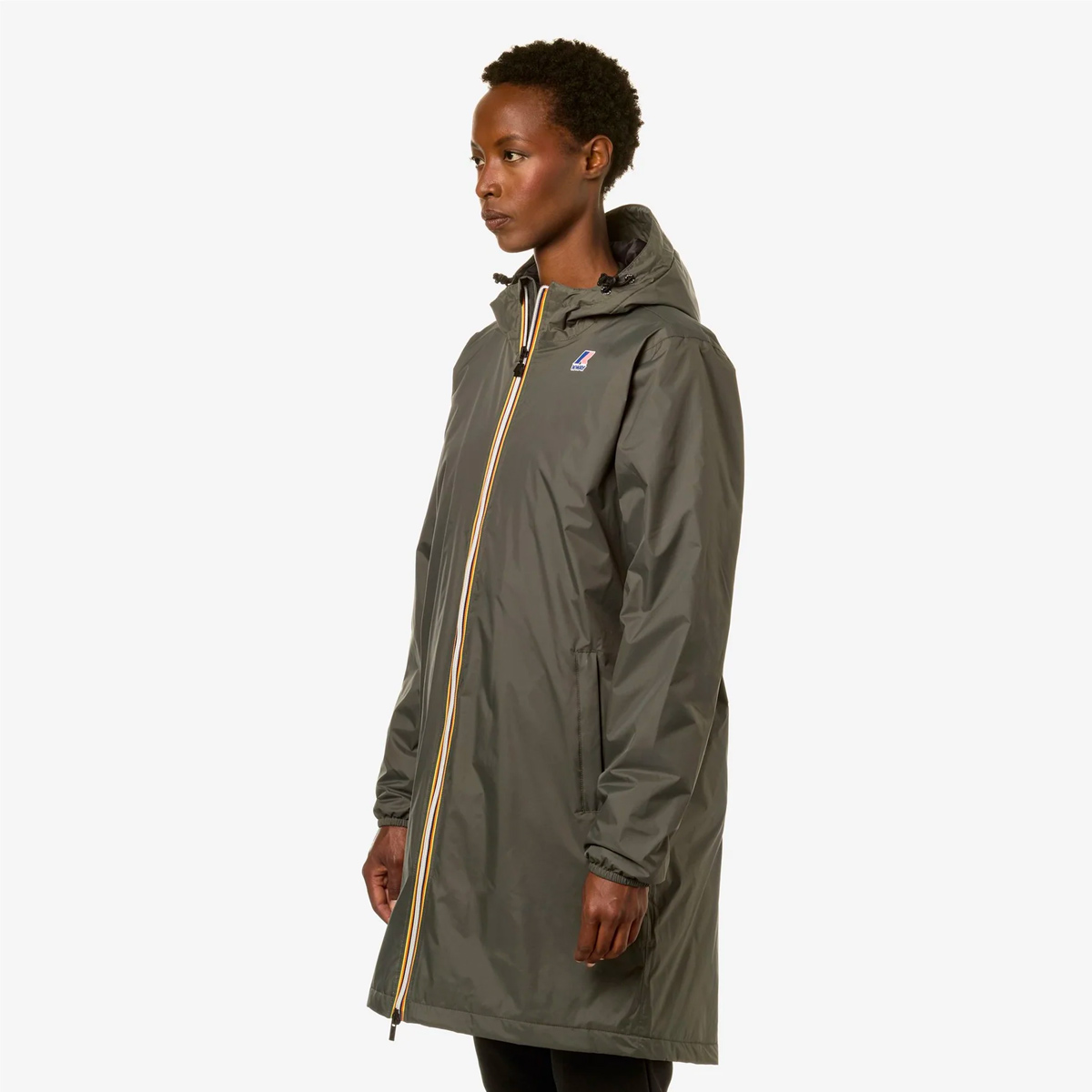 K-WAY Le Vrai 3.0 Eiffel Regenmantel Unisex K-Way_Le-Vrai-3.0-eiffel-warm_coat_green-blackish_05