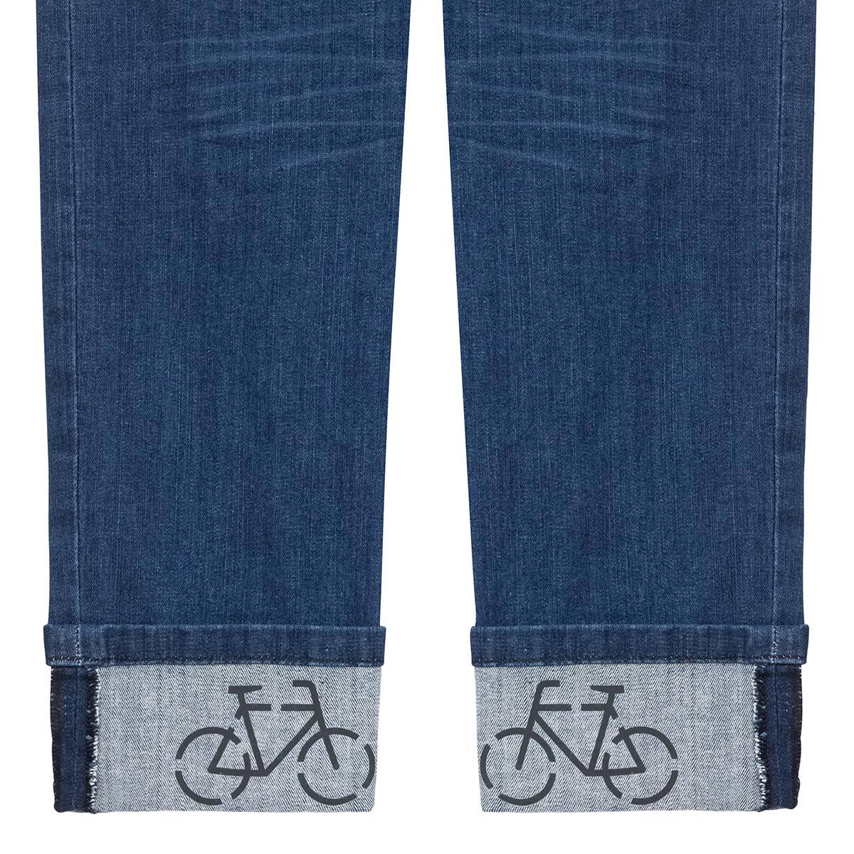 ALBERTO Bicicletta Fahrrad Jeans Medium Waist Skinny Fit Damen 2412-2980-Alberto-Biciletta-Damen-slim-fit-880-darkblue-Detail-6-3, Bekleidung, Hosen, Jeans, Fahrrad, Rad
