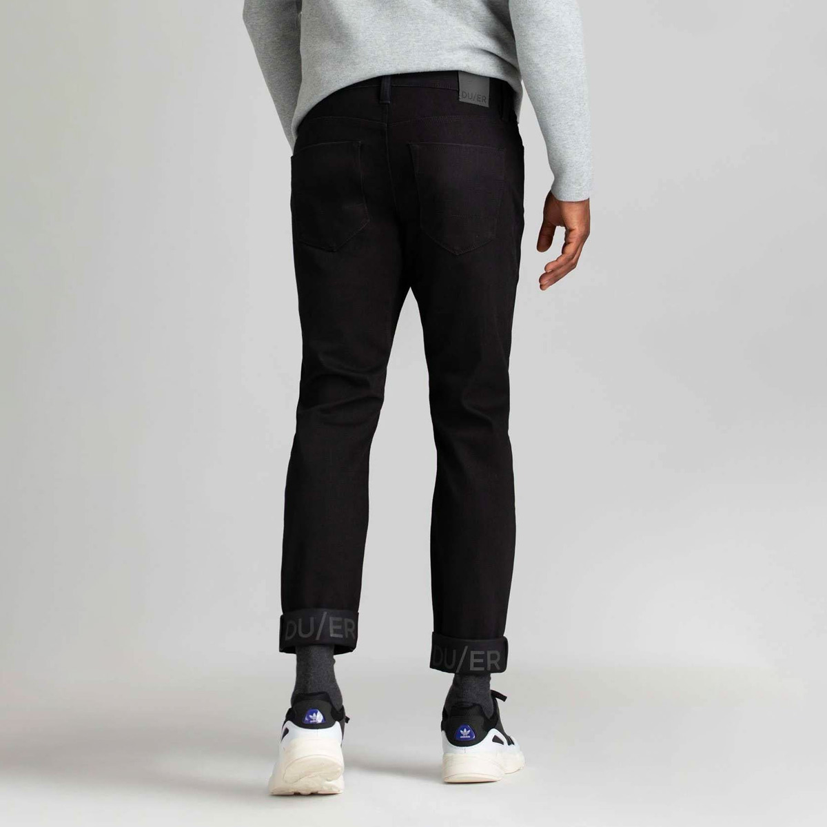 DUER All-Weather Performance Slim Fit Straight Jeans Herren Duer-MLF9A038-Black-BK