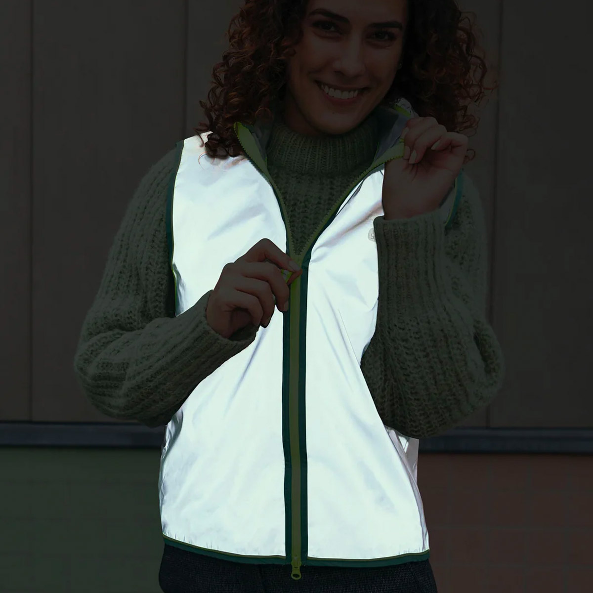 Gofluo Darknight Reflektierende Weste Unisex Gofluo_Darknight-Weste_grey-reflective_08