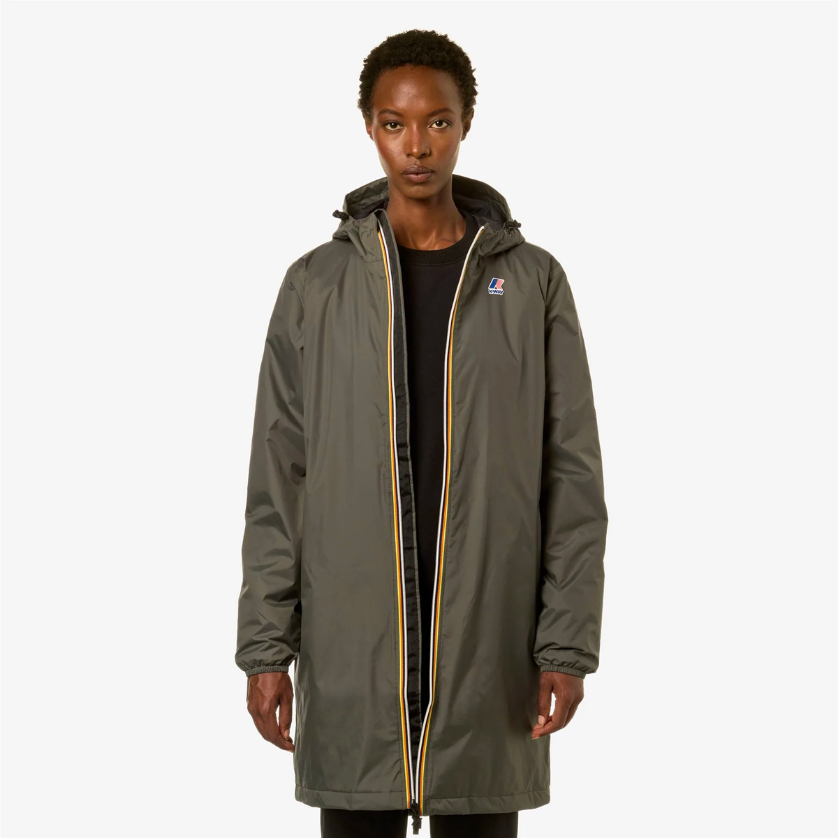 K-WAY Le Vrai 3.0 Eiffel Regenmantel Unisex K-Way_Le-Vrai-3.0-eiffel-warm_coat_green-blackish_04
