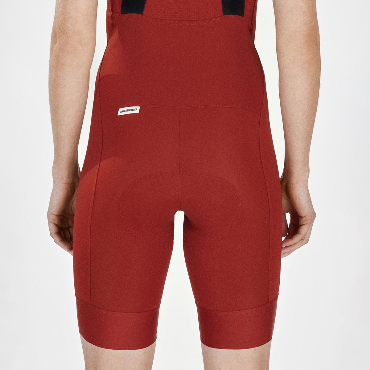 FINGERSCROSSED #ROAD BIB WOMEN Fahrradhose Damen Radsport brick rot FINGERSCROSSED #ROAD BIB WOMEN Fahrradhose Damen Radsport brick rot Details hinten