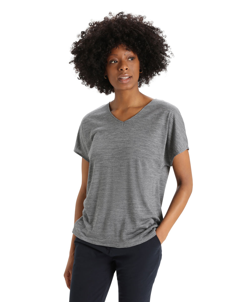 Icebreaker Drayden Wendbares T-Shirt Damen Icebreaker_FW22-Women-Drayden-Reversible-SS-Top-0A56ES004_1