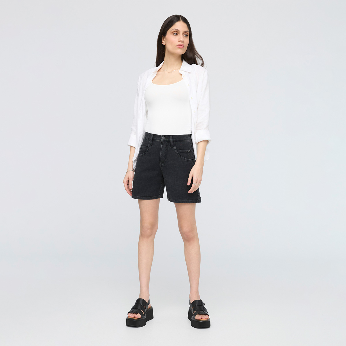 DUER Stretch Canvas High Waist Relaxed Jeans Shorts Damen DUER Stretch Canvas High Waist Relaxed Jeans Shorts Damen