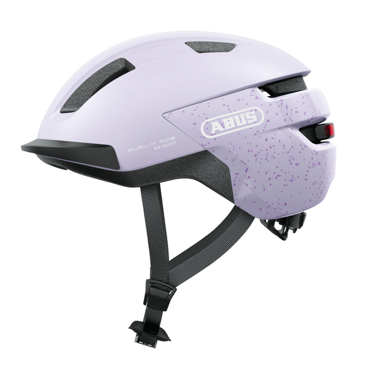 ABUS PURL-Y ACE Helm City Beleuchtung Licht Unisex light lavender helles lila ABUS PURL-Y ACE Helm City Beleuchtung Licht Unisex light lavender helles lila Seitansicht