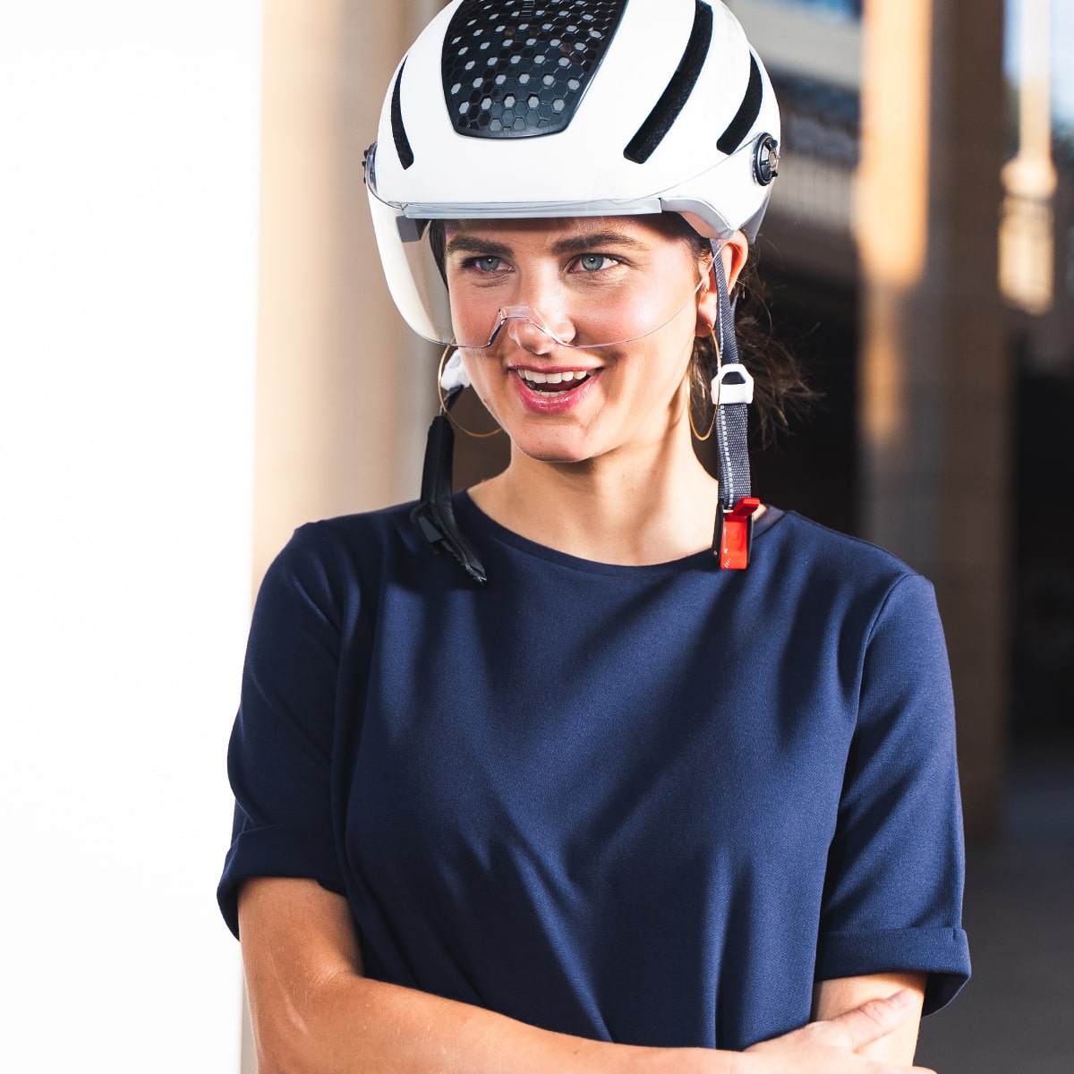 Cratoni Commuter Fahrradhelm mit Visier lynn-outfit-cratoni-commuter-fahrradhelm-zoom
