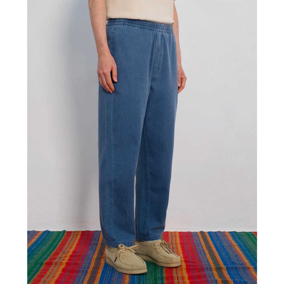 ROTHOLZ Denim Wide Leg Hose Unisex Rotholz_DenimWidePantRecycledCotton-WashedBlue_06