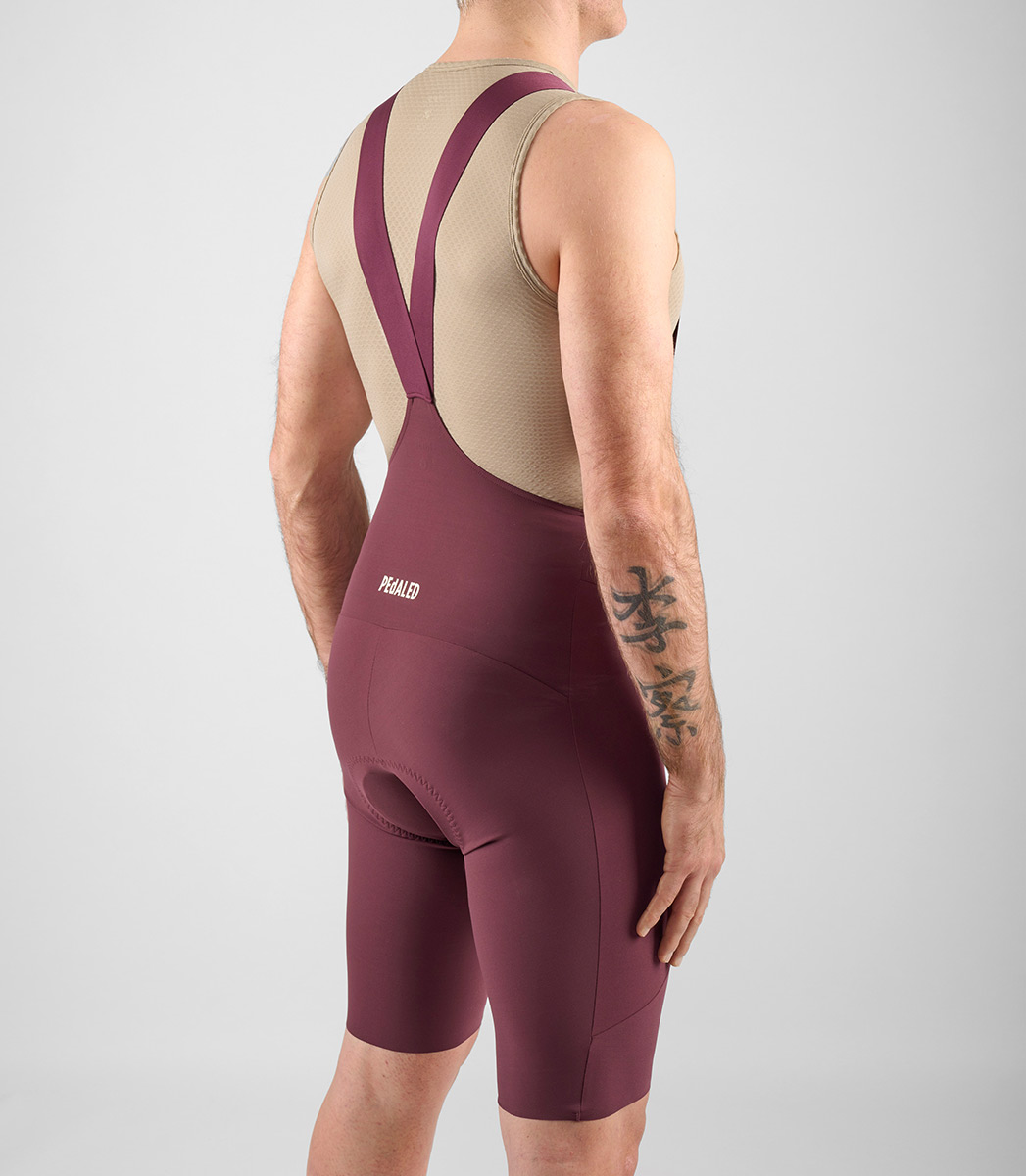 PEdALED Element Lightweight Cargo Bib Fahrradhose Herren PEdALED_ELEMENT-LTW-BIB-SHORTS-BURGUNDY_06