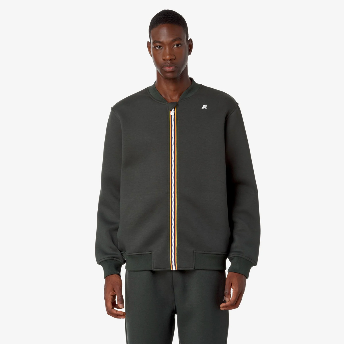 K-WAY Abel Spacer Sweatjacke Herren k-way_ABEL-SPACER_Jacket_green-blackish_03